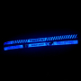 Pulseiras tecidas fluorescentes sob luz UV