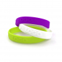 Pulseiras de silicone em relevo