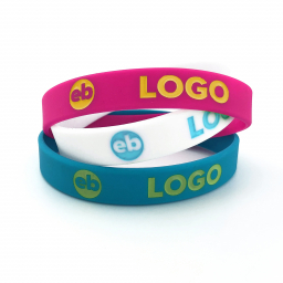 Pulseiras de silicone gravadas com impressão