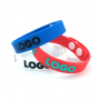 Pulseiras de silicone ajustáveis com clip
