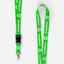 Cordão RPET ecológico quadricromia + clip destacável