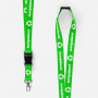 Cordão eco RPET Quadricromia + fecho de segurança e clip destacável