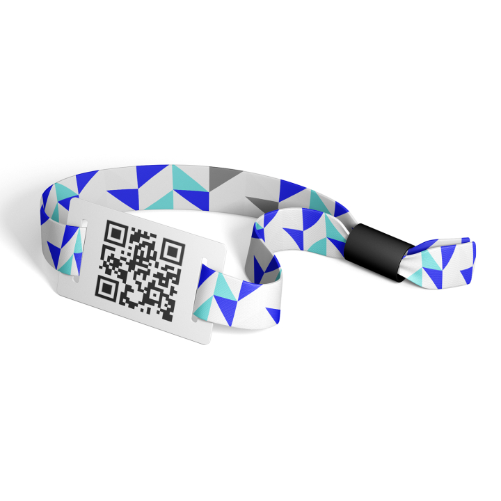 Pulseiras de tecido poliéster com QR Code