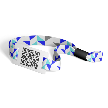 Pulseiras de tecido poliéster com QR Code
