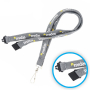 Fita porta-crachás tubular + fecho de segurança