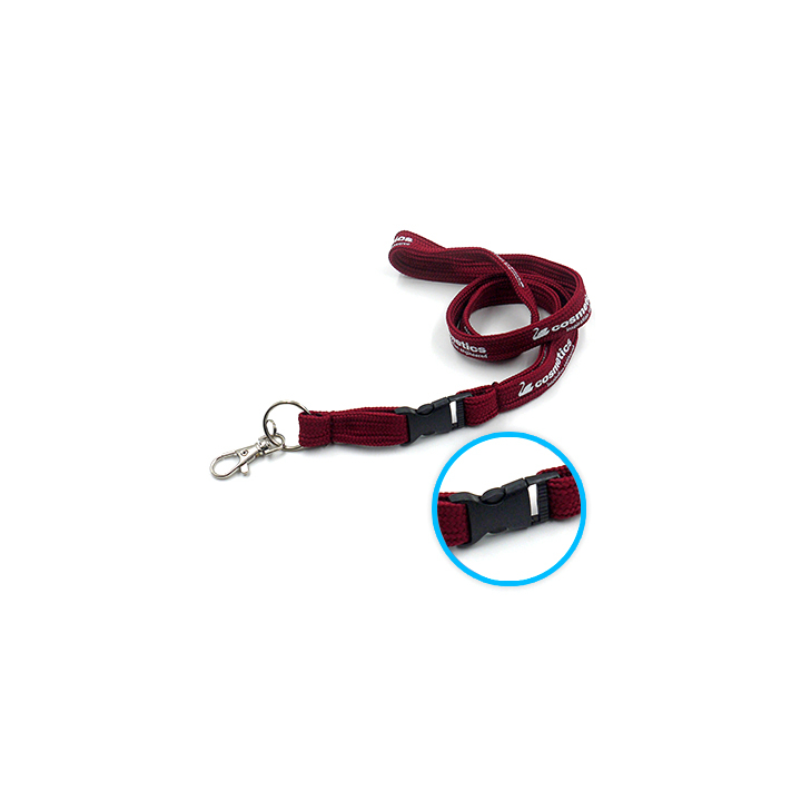 Fita para pescoço tubular + clip destacável