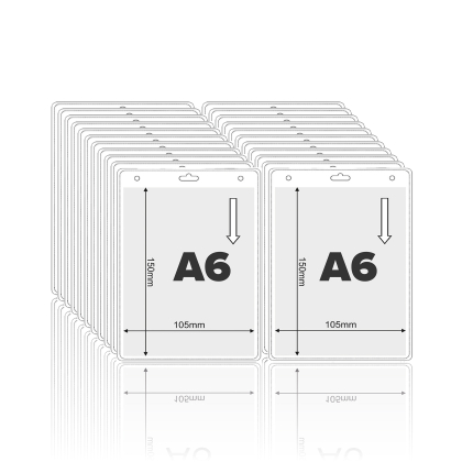 Porta-crachás flexível para feiras A6 105 x 150 mm