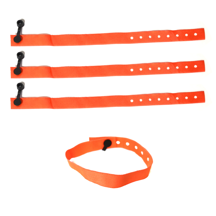 Pulseiras de tecido sem impressão com clip