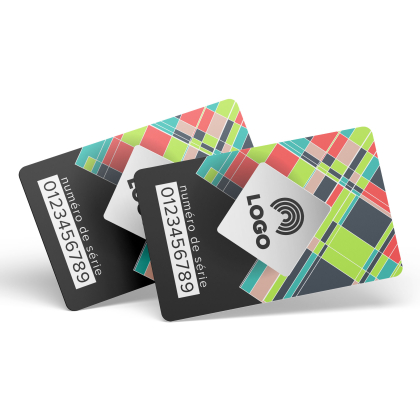Cartões PVC 85x54mm personalizados com nº de série
