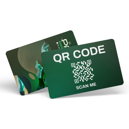 Cartões PVC 85x54mm personalizados com QR Code
