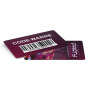 Cartões PVC 85x54mm personalizados com código de barras