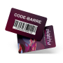 Cartões PVC 85x54mm personalizados com código de barras