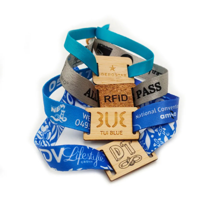 Pulseiras RFID em tecido eco-responsável