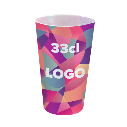 Copos 33cl com impressão a cores