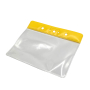Porta-crachás flexível em PVC com reforço colorido 86x54mm
