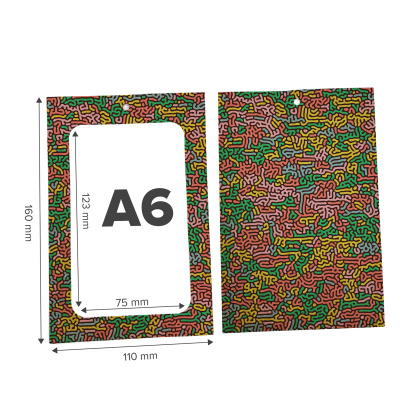 Porta-crachás Kraft A6 Personalizados
