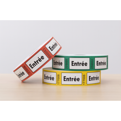 Rolo de 1000 bilhetes "Entrada"