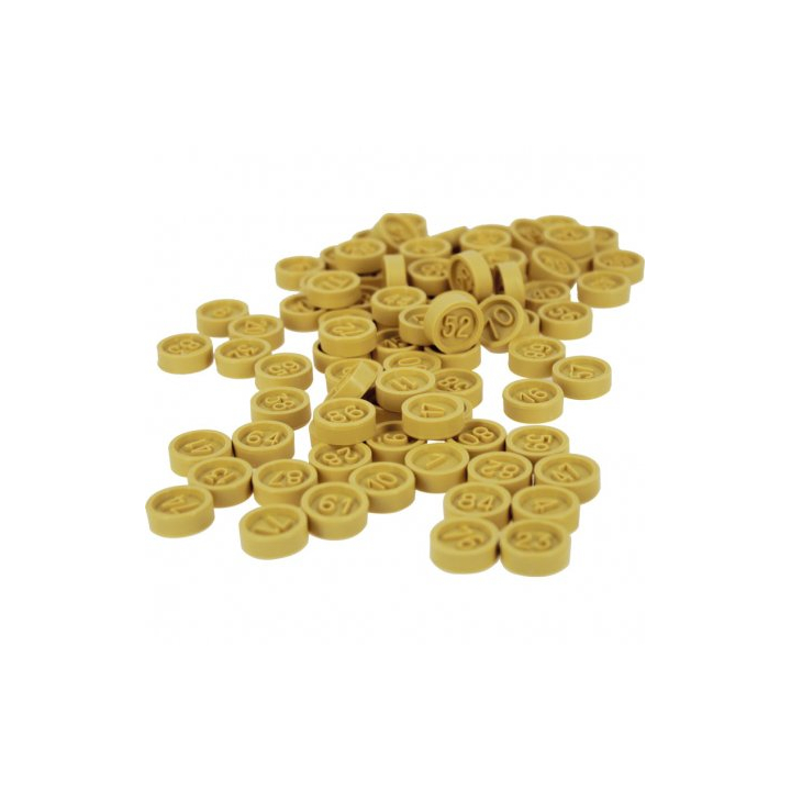 90 fichas de loto em PVC