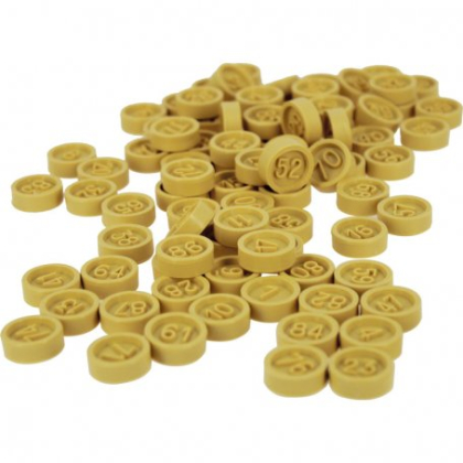 90 fichas de loto em PVC