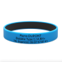 Pulseiras de silicone de identificação e saúde para adulto