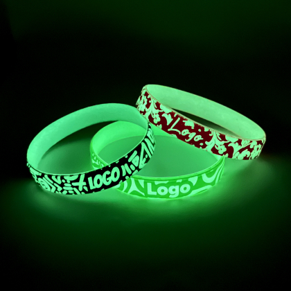 Pulseiras de silicone fosforescentes — produção expresso em 4 dias