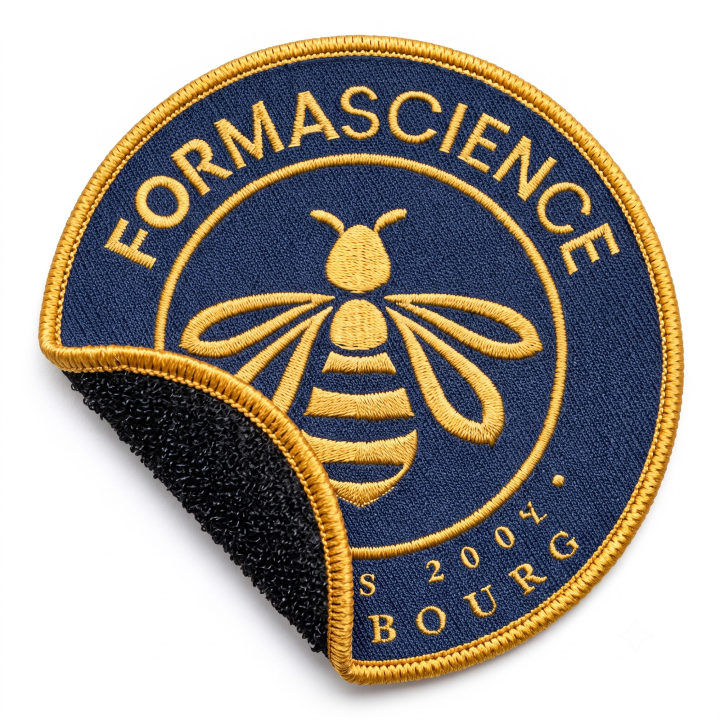 Emblema tecido personalizado com velcro macho