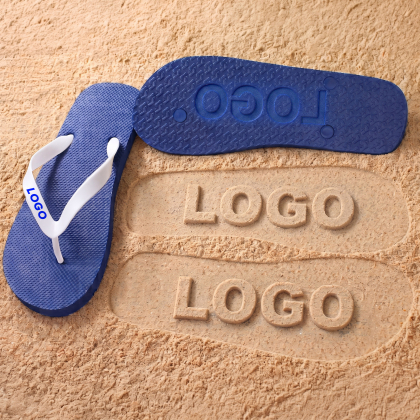 Chinelos personalizados de cores com logótipo gravado na sola