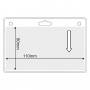 Porta-crachás flexível A7 horizontal 110 x 80 mm
