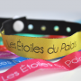 Pulseiras de tecido com personalização tecida com clipe