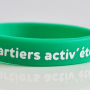 Pulseiras de silicone com impressão em serigrafia