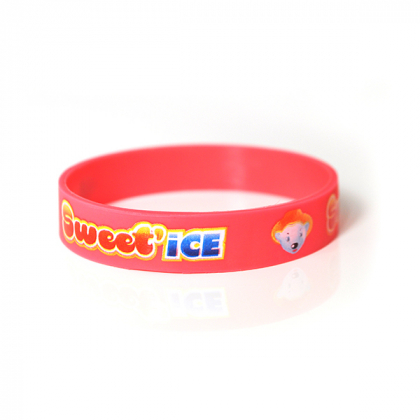 Pulseiras de silicone com impressão a quatro cores